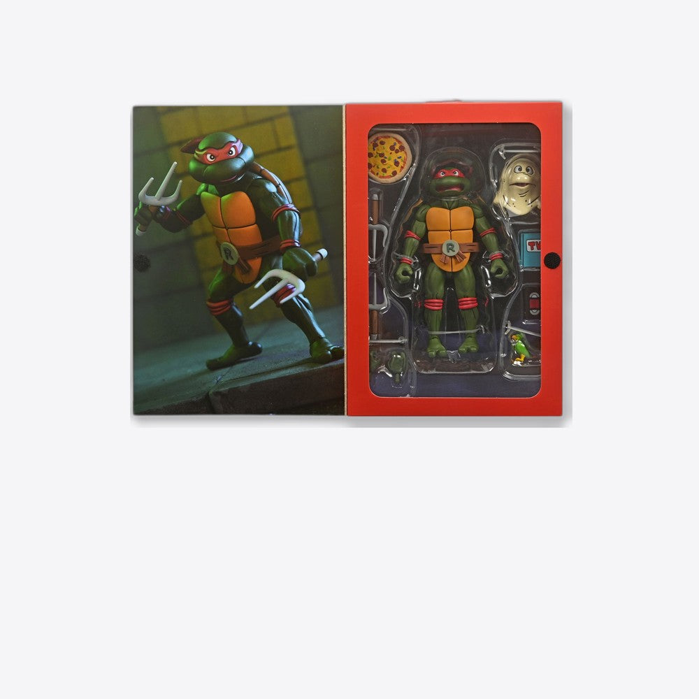 Figura neca teenage mutant ninja turtles cartoon ultimate raphael vhs scale action 18cm (imagen 6 de 6)