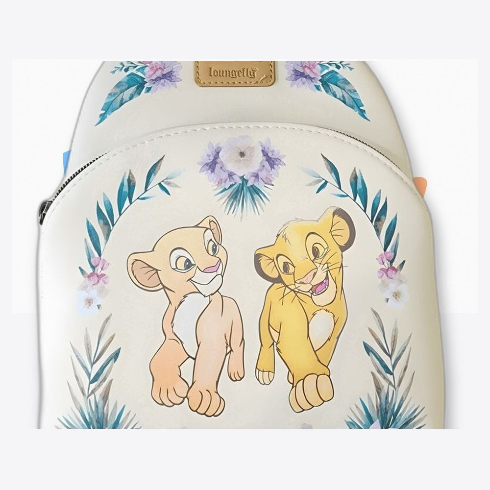 Lf | Lounfefly Mochila Simba & Nala Floral  El Rey Leon Disney Loungefly 26cm (imagen 5 de 6)