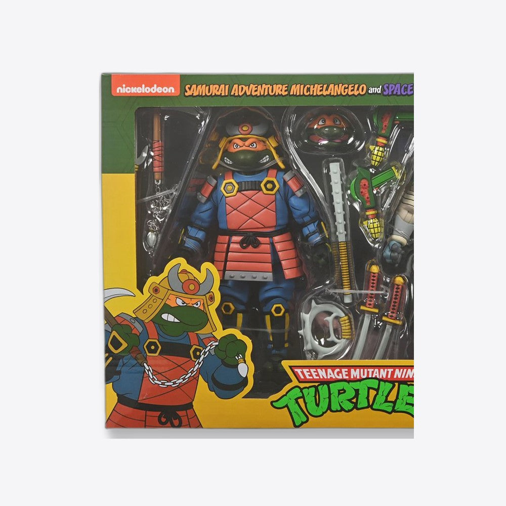Figura neca teenage mutant ninja turtles space adventure donatello & samurai adventure michelangelo pack 2 (imagen 3 de 6)