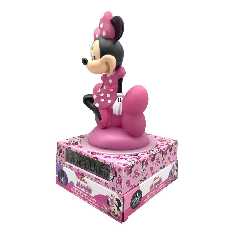 Kids Licensing Lampara 3D con despertador Minnie Disney (imagen 2 de 5)