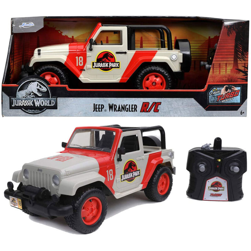 Jada Toys Coche radio control Jeep Wrangler Jurassic Park