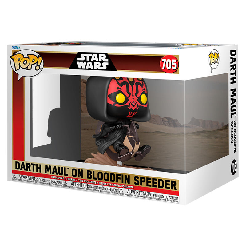 Funko Figura POP Rides Deluxe Star Wars Darth Maul On Bloodfin Speeder (imagen 2 de 6)