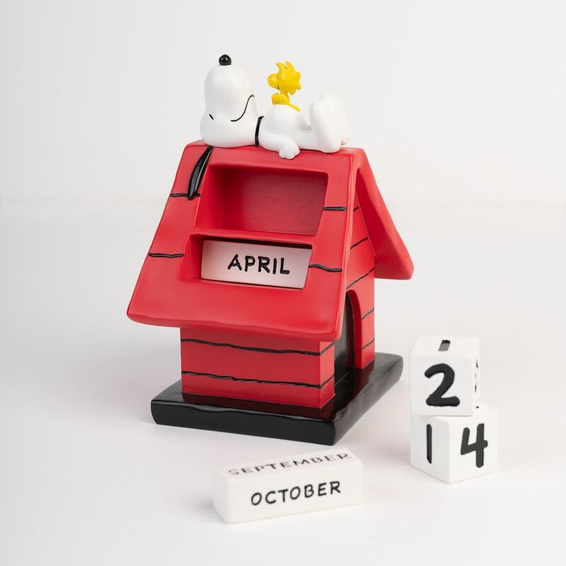 [Snoopy Peanuts] Calendario Perpetuo 3D Caseta Doghouse