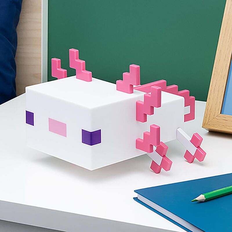 [Minecraft] Lámpara LED Ajolote 13cm Coleccionable (55 chars)