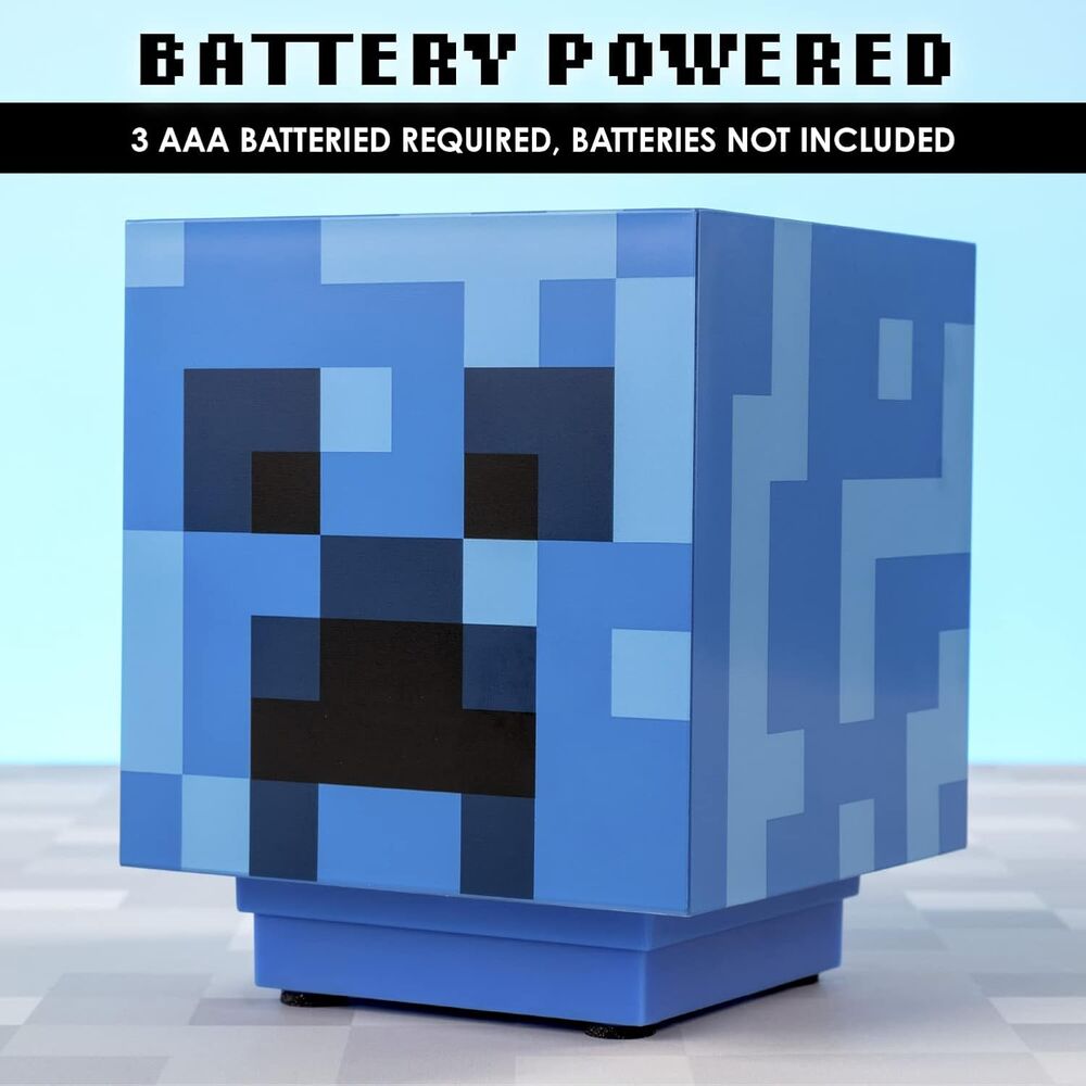 Lámpara 3D Sonido Charged Creeper Minecraft Oficial