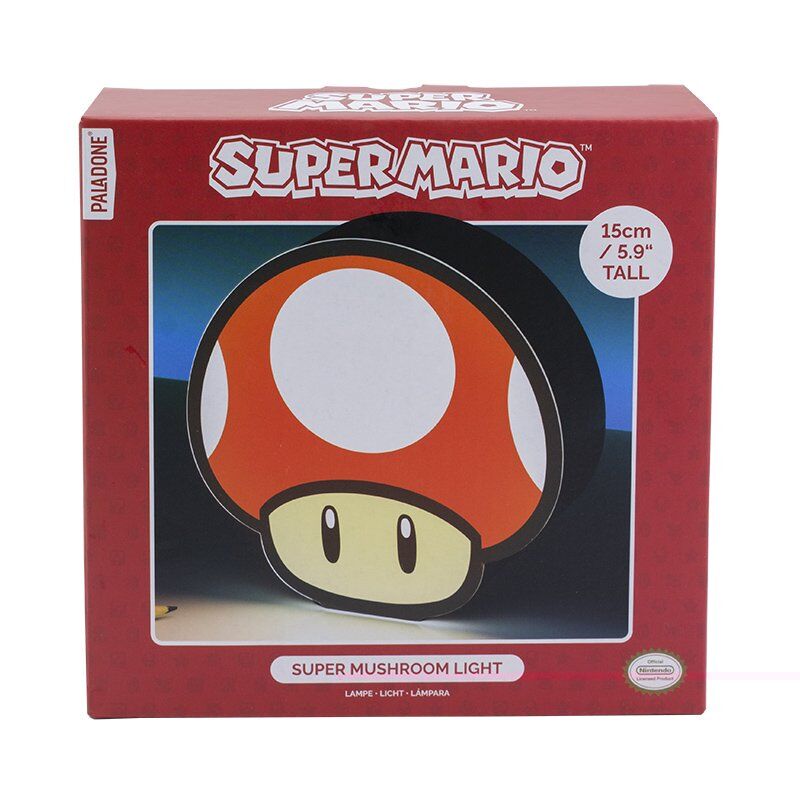 Super Mario Bros Lámpara Champiñón Nintendo