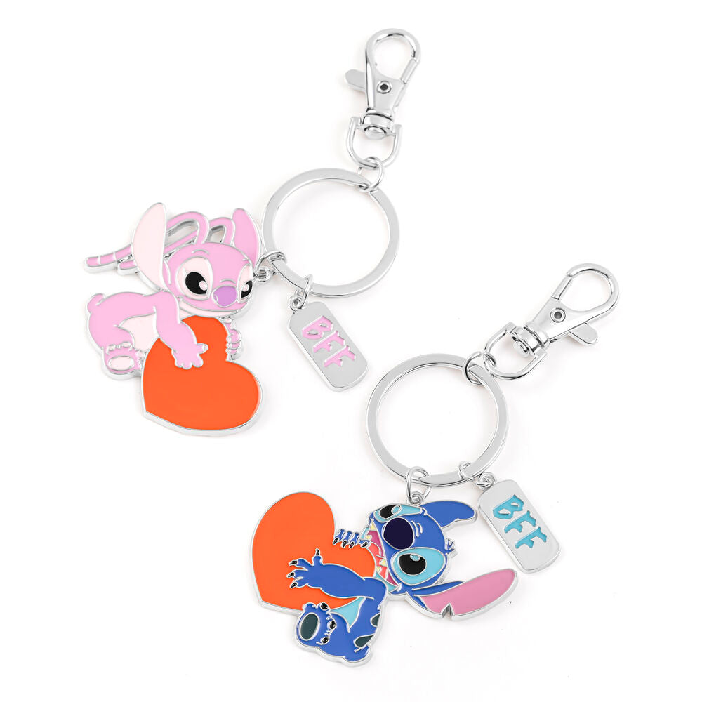 [Disney Lilo & Stitch] Set 2 Llaveros Angel y Stitch