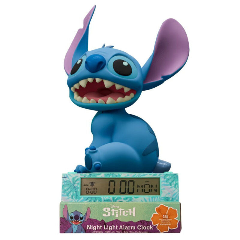 Kids Licensing Lampara 3D con despertador Stitch Disney (imagen 3 de 4)