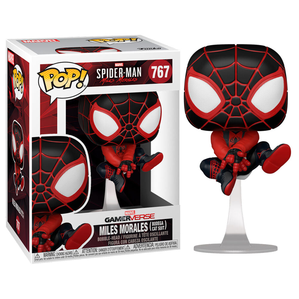 Marvel Miles Morales Figura POP Traje Gato Bodega Funko