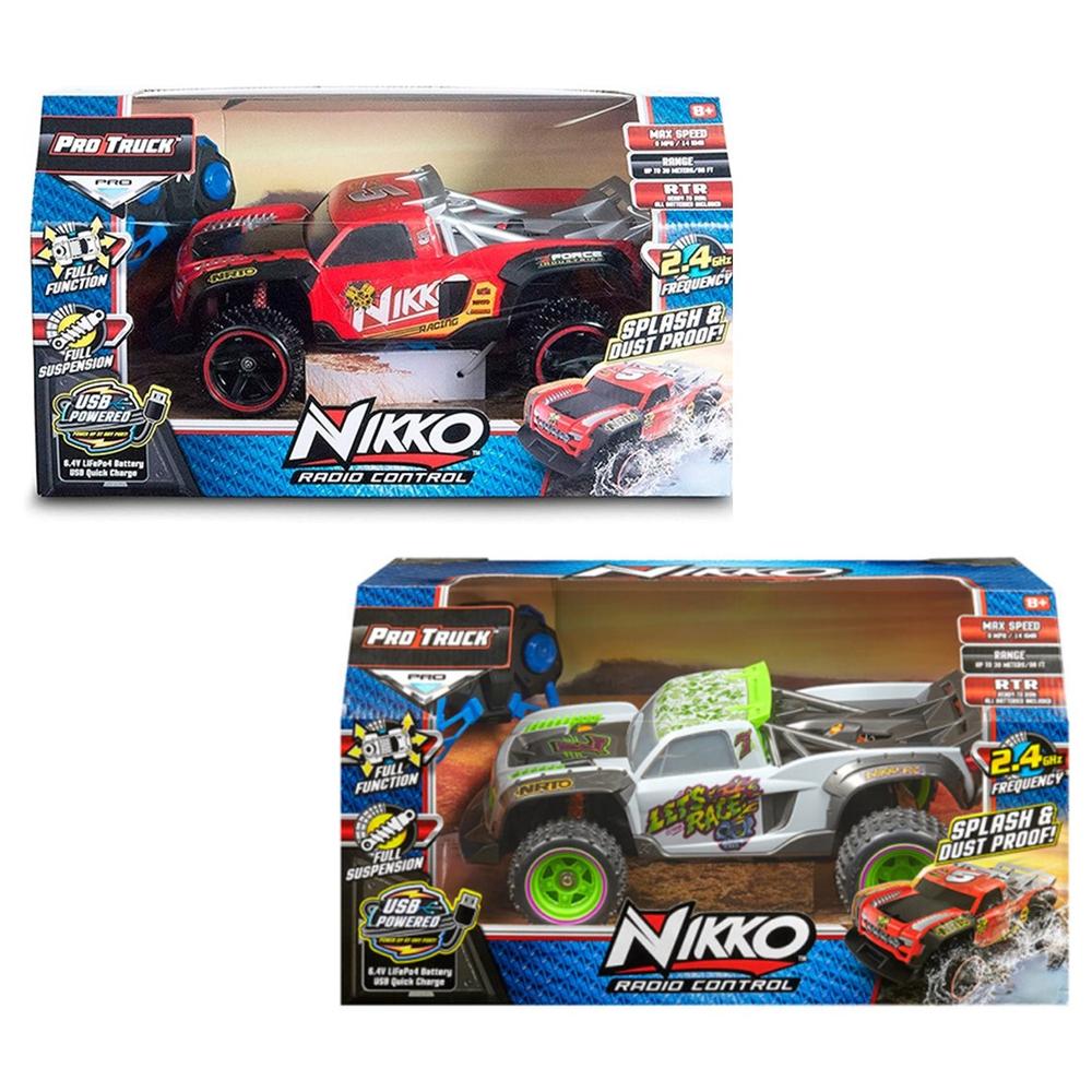 Bandai Rojo Coche teledirigido nikko radio control pro truck color aleatorio