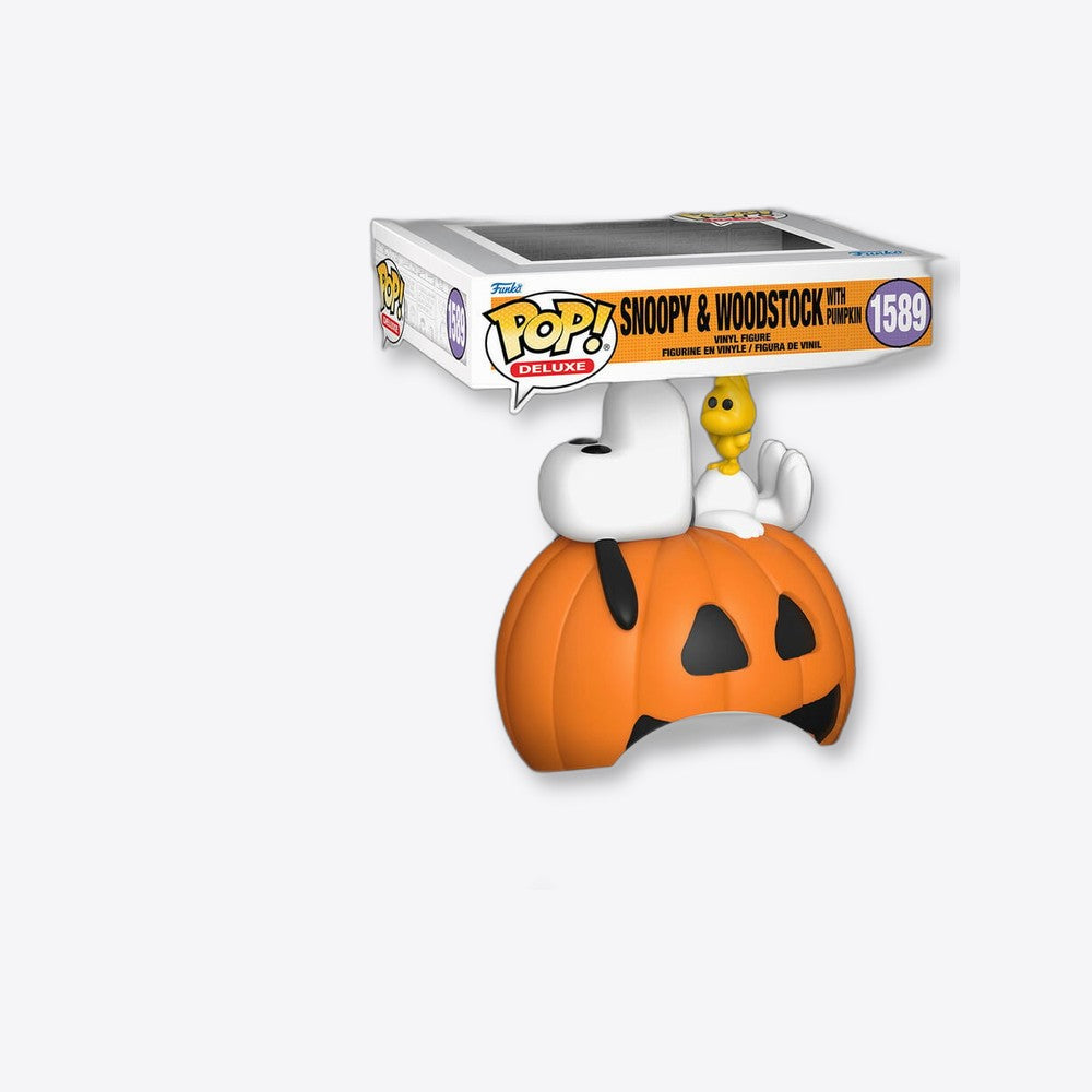 Funko Figura POP Deluxe Peanuts Snoopy & Woodstock with Pumpkin (imagen 5 de 6)
