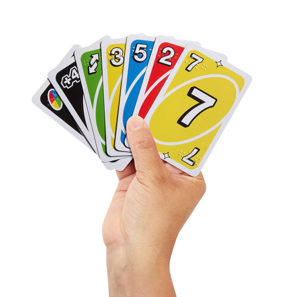 Juego Cartas UNO Braille - Juegos Y Juguetes | Mattel