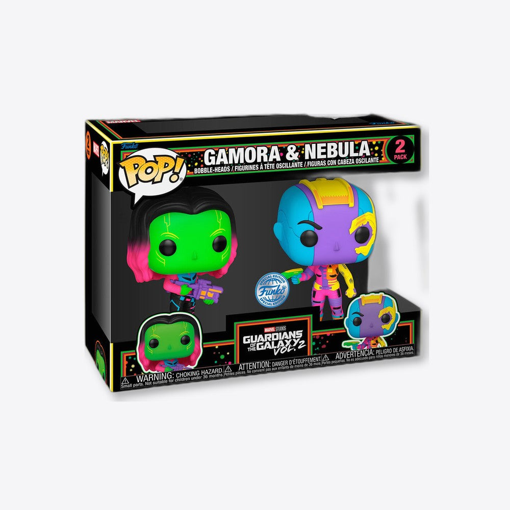 Funko Blister 2 figuras POP Marvel Guardianes de la Galaxia Gamora & Nebula Exclusive (imagen 3 de 6)