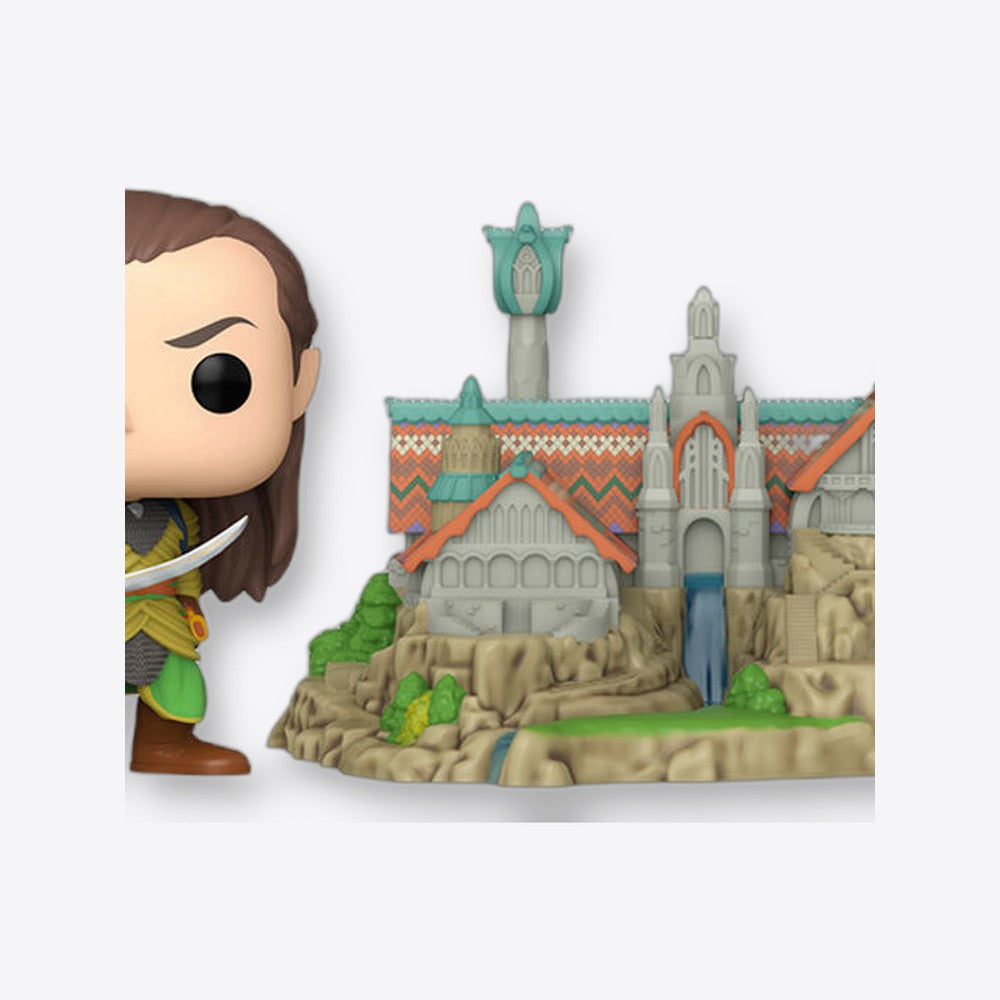 Funko Figura POP Town El Señor de los Anillos Lord Elrond with Rivendell (imagen 6 de 6)