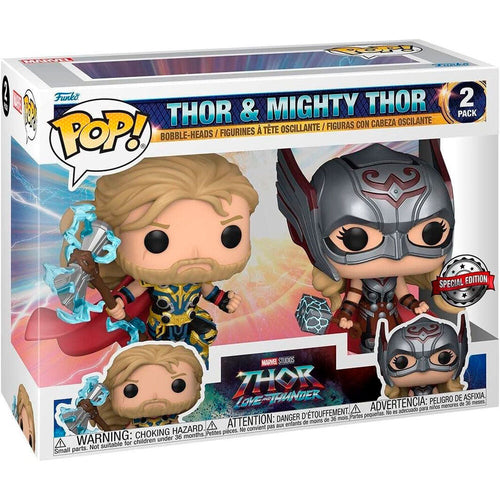Funko Blister 2 figuras POP Marvel Thor Love and Thunder Thor & Mighty Thor Exclusive