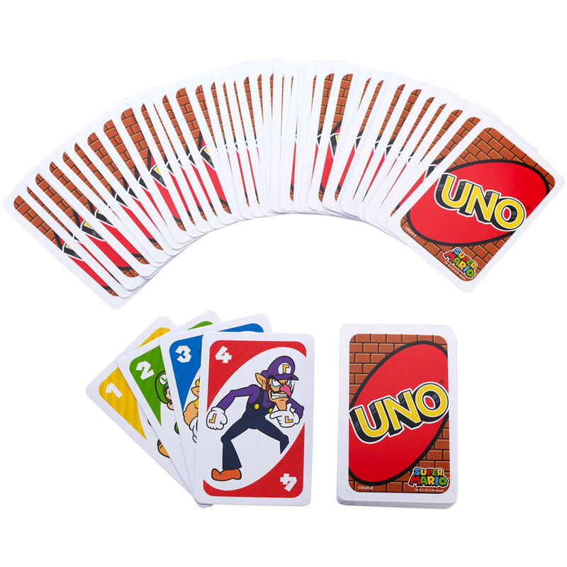 Super Mario Bros UNO Juego de Cartas Nintendo Mattel