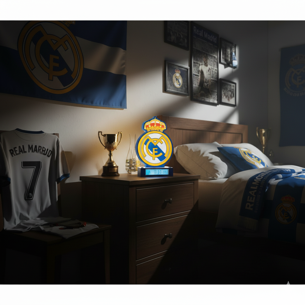 Kids Licensing Lampara Despertador 3D Real Madrid (imagen 2 de 3)