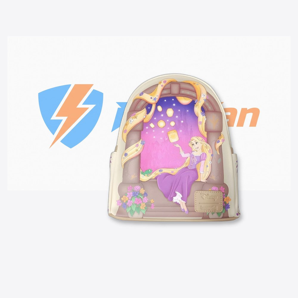 Lf | Lounfefly Mochila With Lanterns Scene Tangled Rapunzel Disney Loungefly 26cm (imagen 4 de 6)