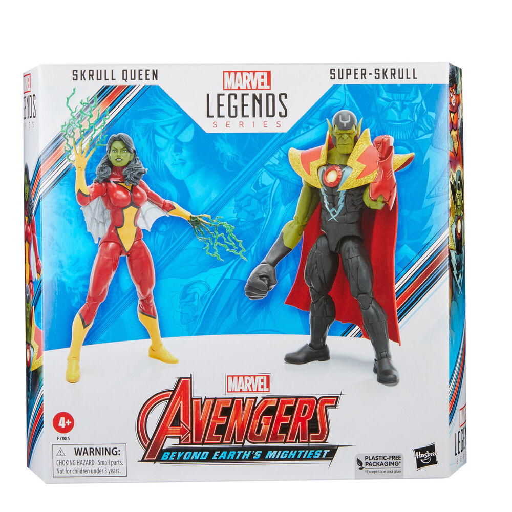 Hasbro Figuras Skrull Queen & Super Skrull Beyond Earth Mightiest Los Vengadores Avengers Marvel 15cm (imagen 2 de 8)