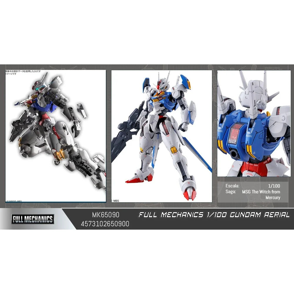 Bandai Hobby Maqueta Gundam Aerial Full Mechanics 1/100 Mobile Suit Gundam