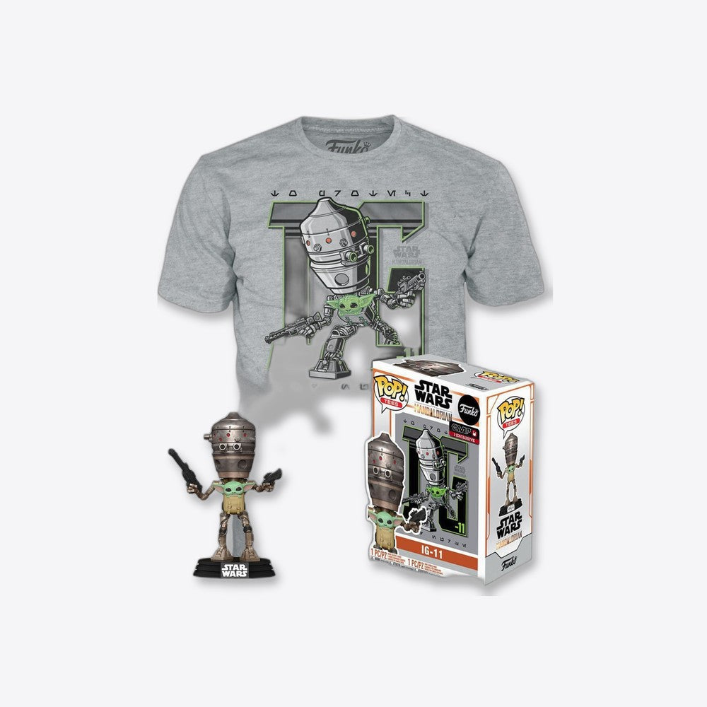 Funko Set figura POP & Tee Star Wars IG-11 With the Child Exclusive M (imagen 5 de 6)