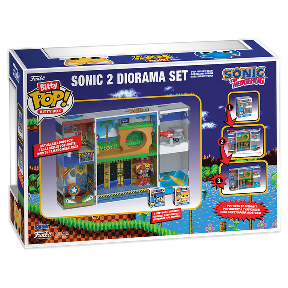 Sonic The Hedgehog Figura Bitty POP Boxes Sonic 2 Diorama Funko