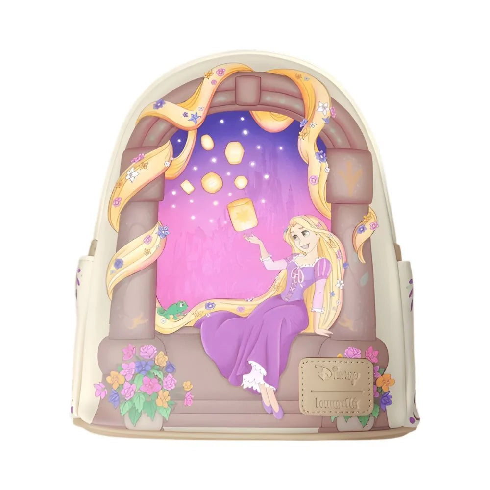 Lf | Lounfefly Mochila With Lanterns Scene Tangled Rapunzel Disney Loungefly 26cm