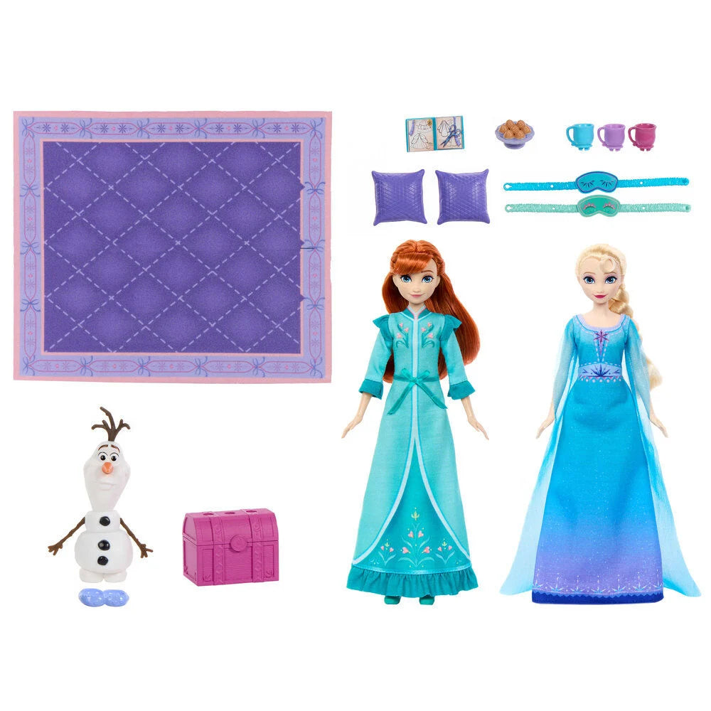 Mattel Blister Elsa y Ana Fiesta de Pijamas Frozen Disney
