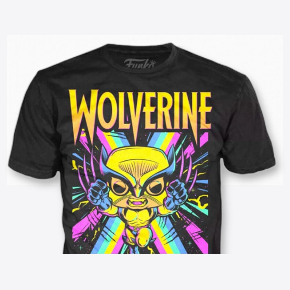 Funko Set figura POP & Tee Marvel Wolverine Black Light (imagen 3 de 6)