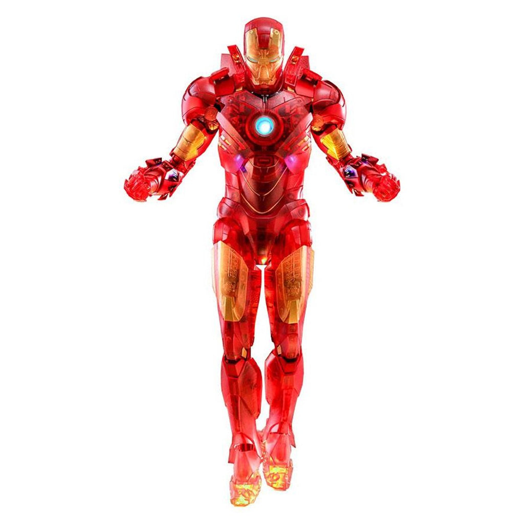 Figura hot toys marvel avengers vengadores iron man 2 mm 1 - 6 iron man mark iv version holografica 2020 toy fair exclusivo