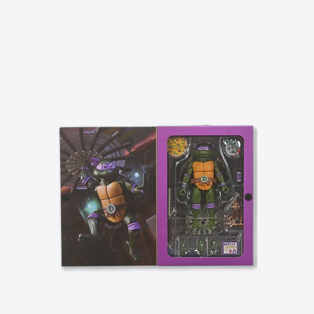 Figura neca teenage mutant ninja turtles cartoon ultimate donatello vhs scale action 18cm (imagen 4 de 6)