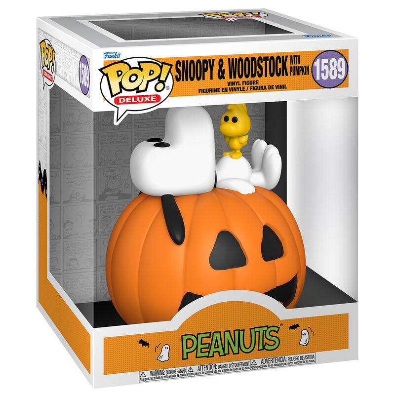 Funko Figura POP Deluxe Peanuts Snoopy & Woodstock with Pumpkin