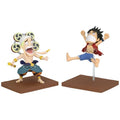 Banpresto Set figuras Monkey D Luffy & Enel World Collectable One Piece 7cm