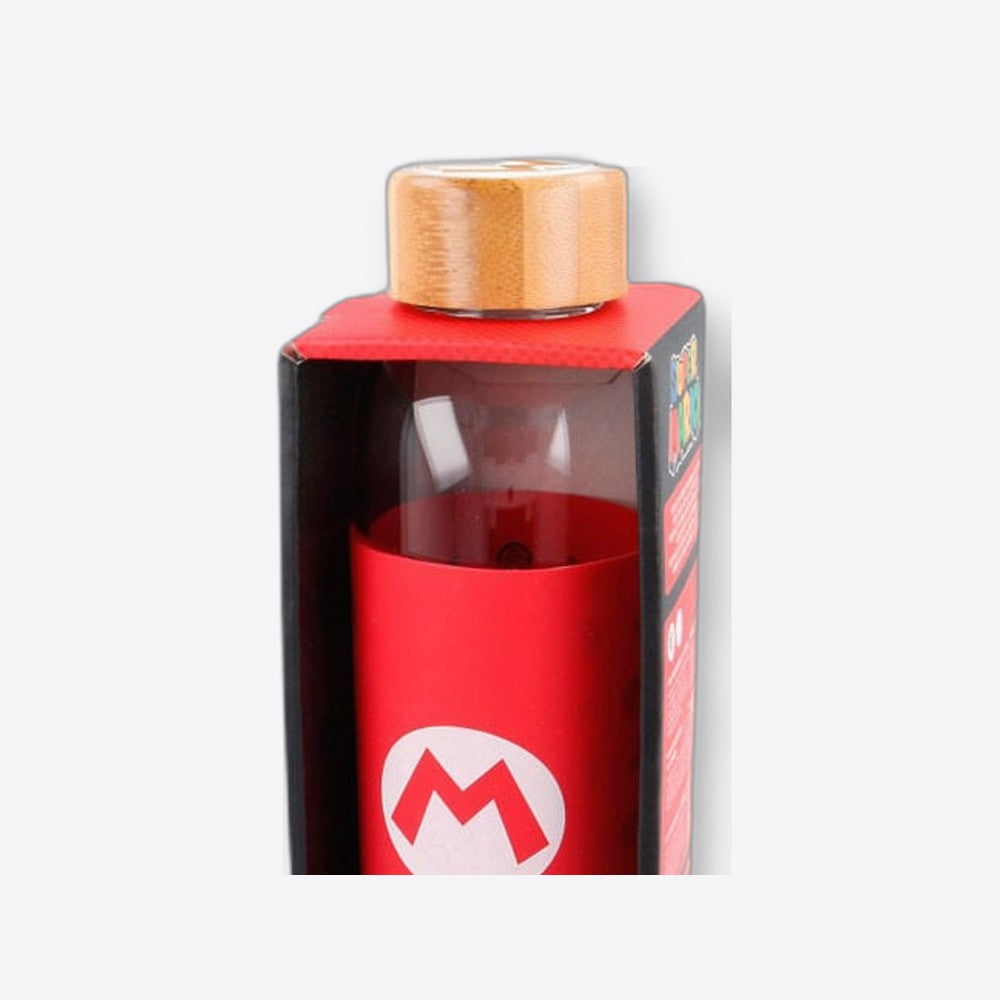 Stor Botella cristal Super Mario Bros Nintendo funda silicona 585ml (imagen 3 de 6)