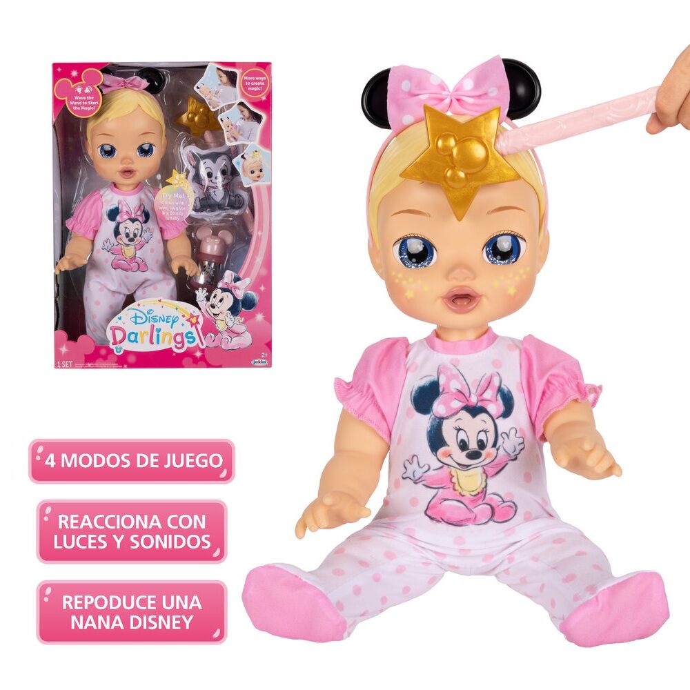 Jakks Pacific Muñeca interactiva Minnie Disney Darlings 30cm (imagen 2 de 6)