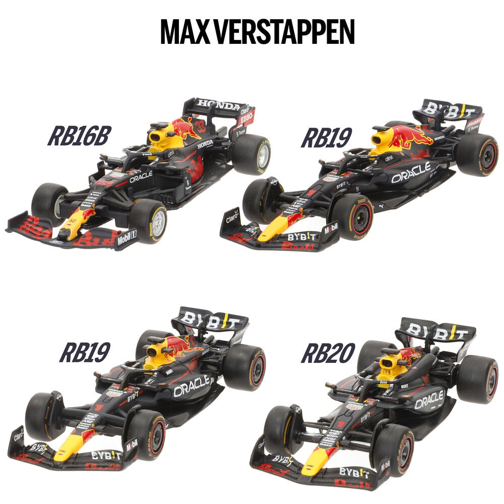 Red Bull Racing Set 4 Coches F1 Metal Burago