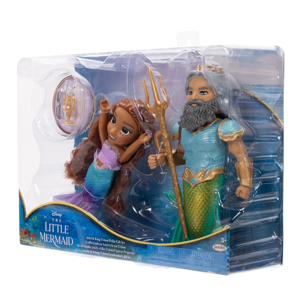 Jakks Pacific Muñeca Ariel + Triton La Sirenita Disney 15cm (imagen 3 de 6)