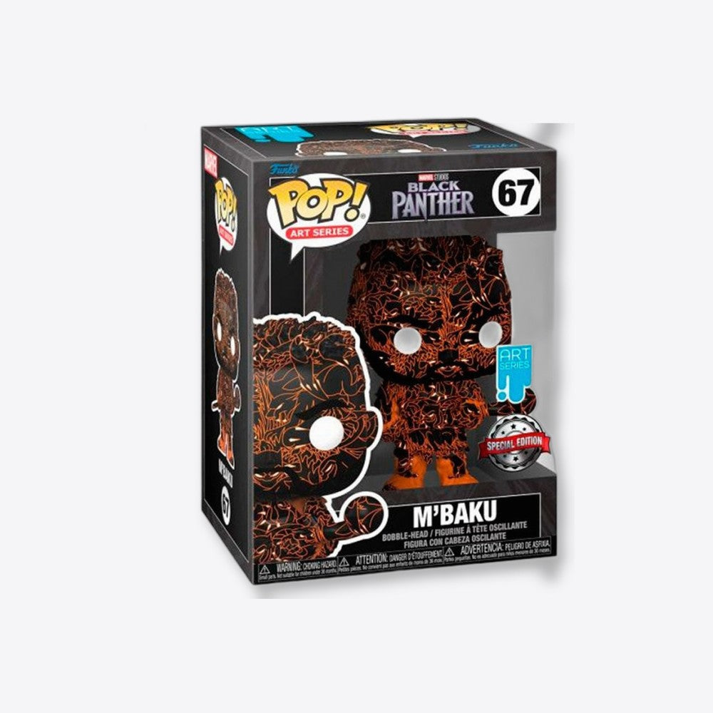 Funko Figura POP Marvel Black Panther M Baku Artist + Case Exclusive (imagen 3 de 6)
