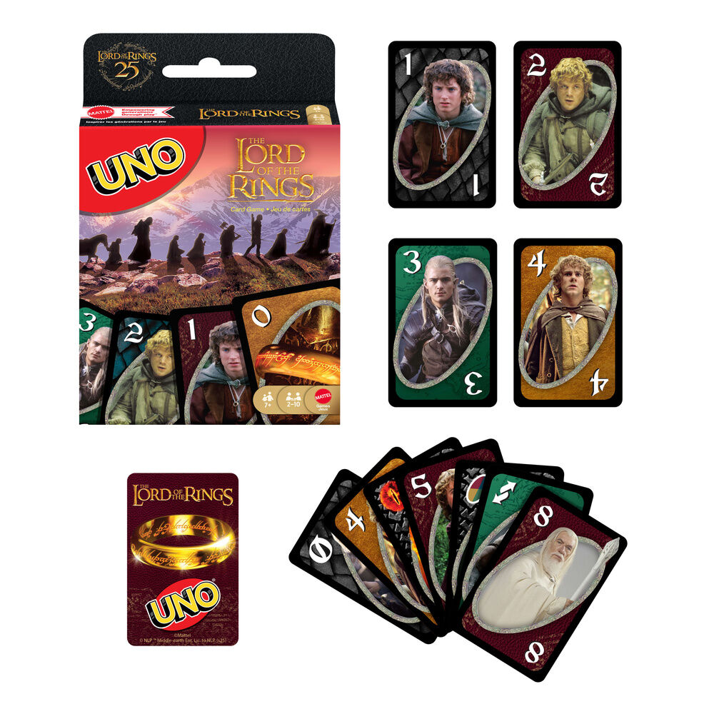 Cartas UNO El Señor de los Anillos - Juego Genérico | Mattel