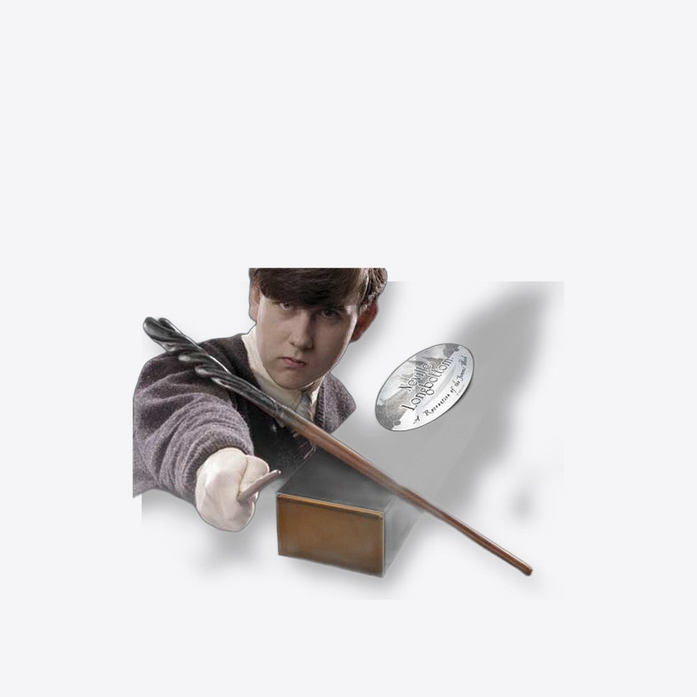 Replica the noble collection harry potter neville longbottom varita con caja y placa de identificacion (imagen 4 de 6)