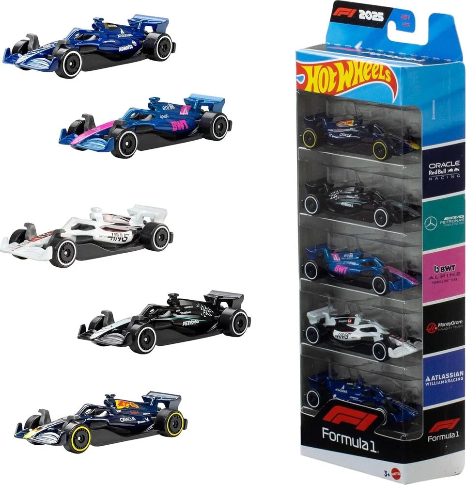 Hot Wheels Blister 5 Coches F1 Racing