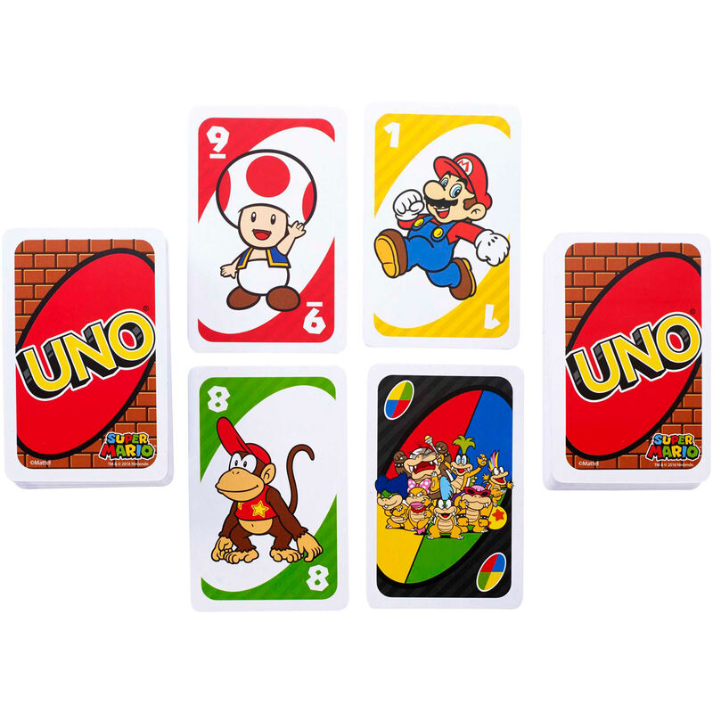Super Mario Bros UNO Juego de Cartas Nintendo Mattel