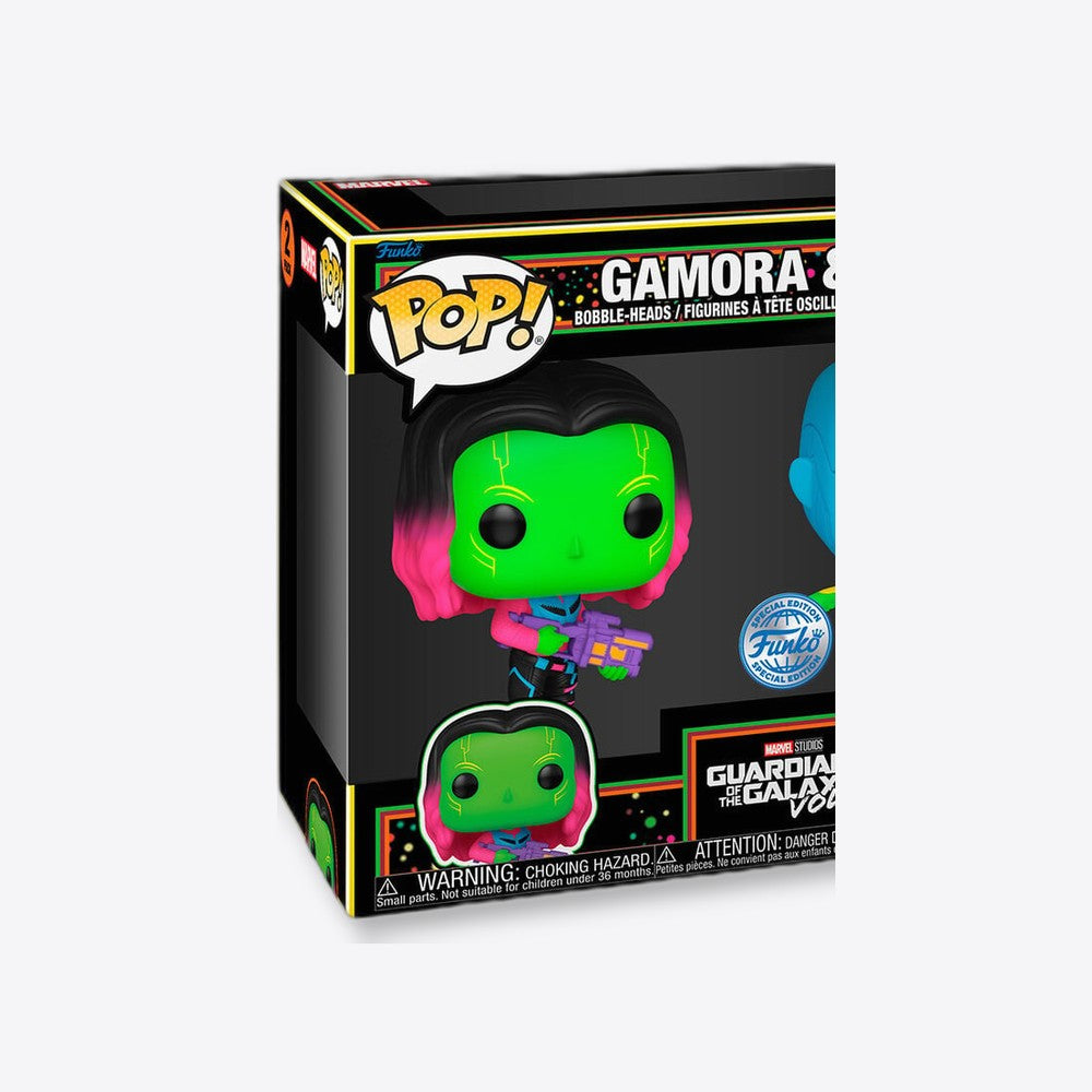 Funko Blister 2 figuras POP Marvel Guardianes de la Galaxia Gamora & Nebula Exclusive (imagen 4 de 6)