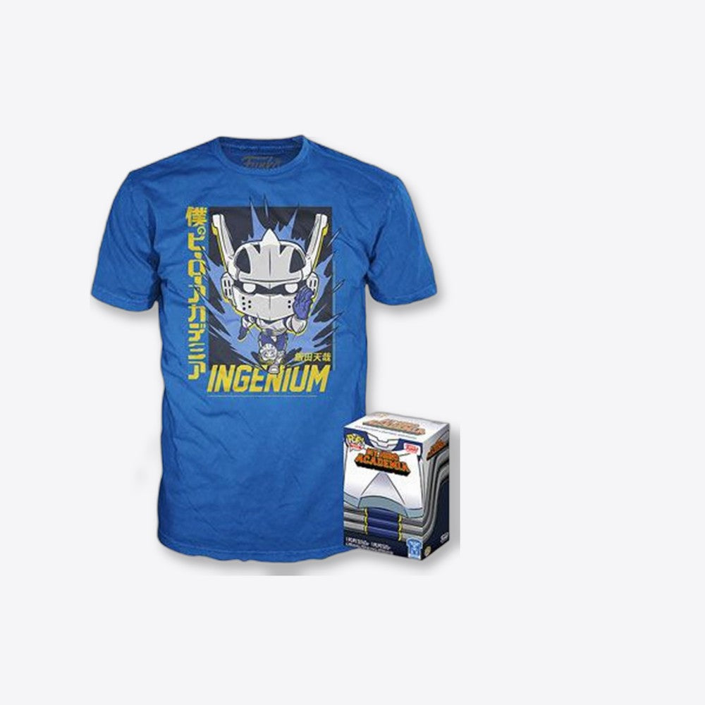Pop & tee my hero academia tenya iida ingenium (full mech suit) funko + camiseta talla aleatoria (imagen 6 de 6)