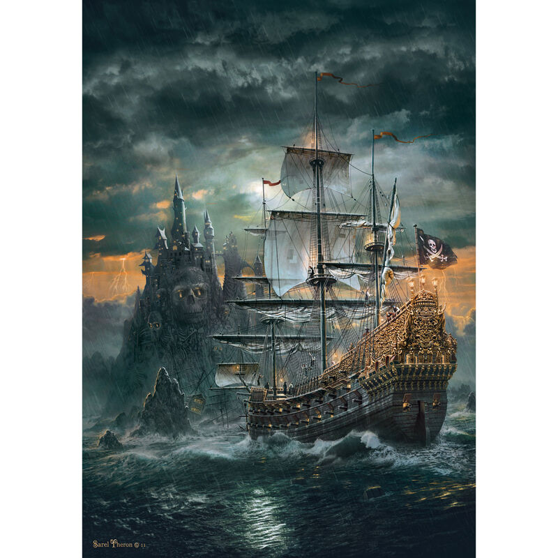 Puzzle Barco Pirata Aventura en Alta Mar 1500 Piezas