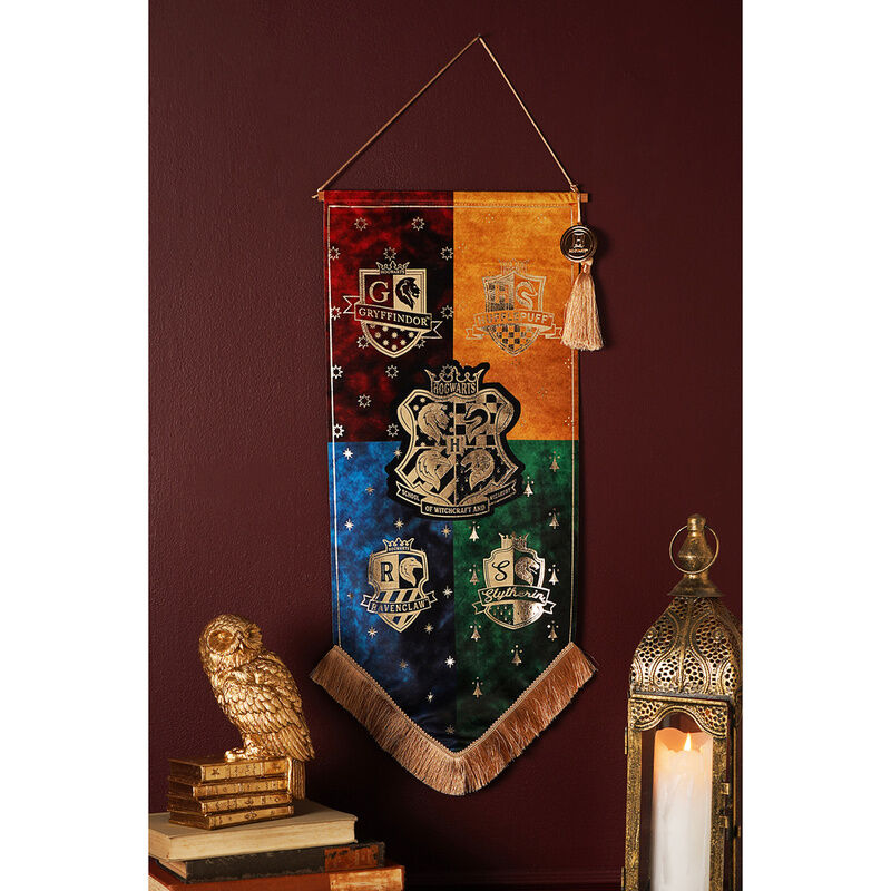 Harry Potter Estandarte Casas Hogwarts Decoración Oficial