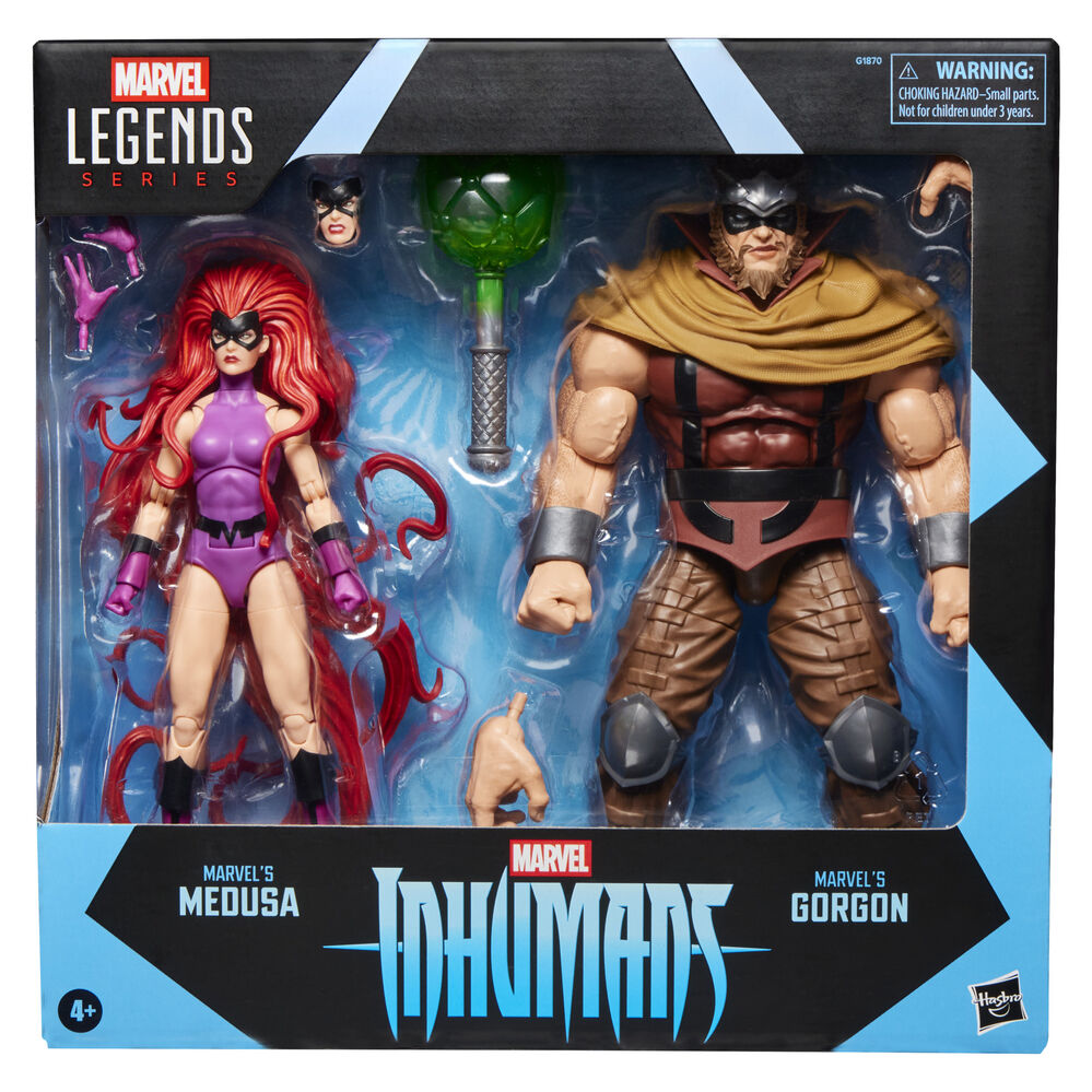 Hasbro Blister 2 figuras Medusa & Gorgon Inhumanos Marvel Legends Series 15cm