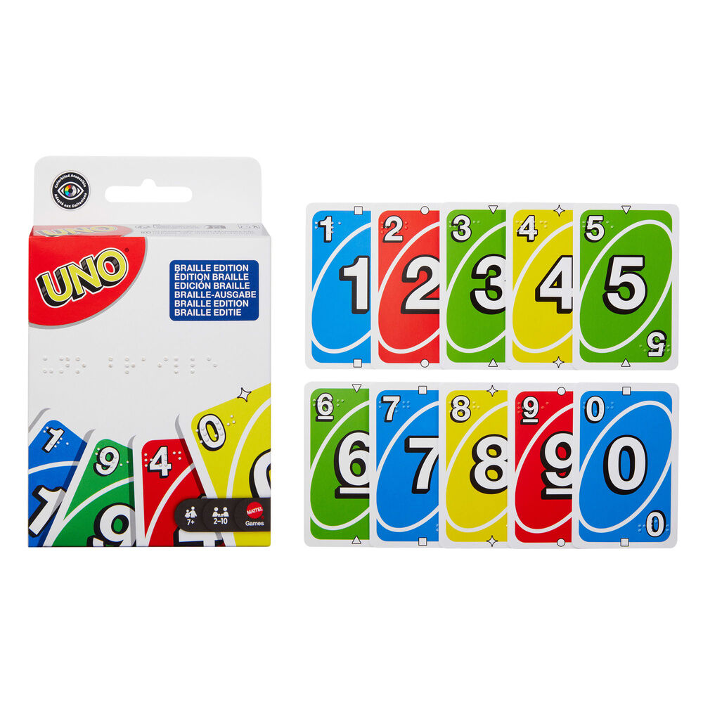 Juego Cartas UNO Braille - Juegos Y Juguetes | Mattel