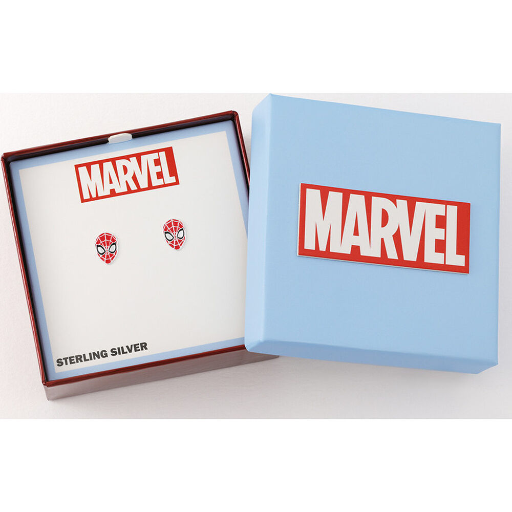 Marvel Pendientes Spiderman Logo Plata Licencia Oficial