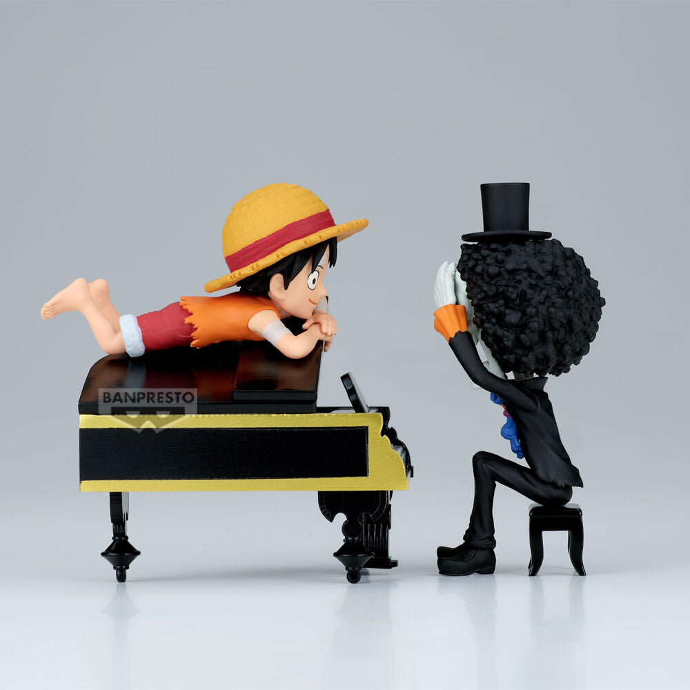 Banpresto Figura Luffy & Brook Word Collectable Stories One Piece 8cm (imagen 2 de 6)